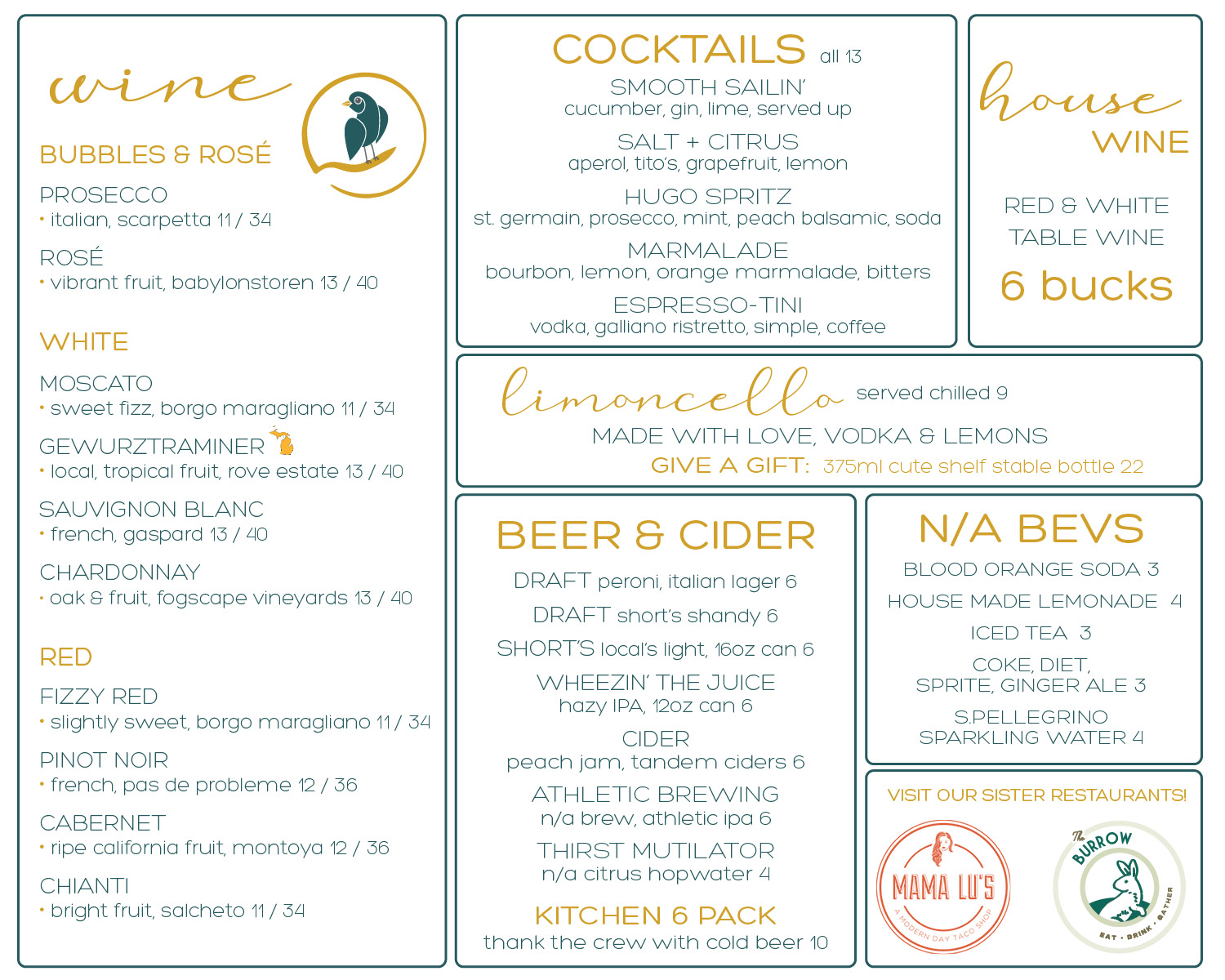 The Flying Noodle Menu